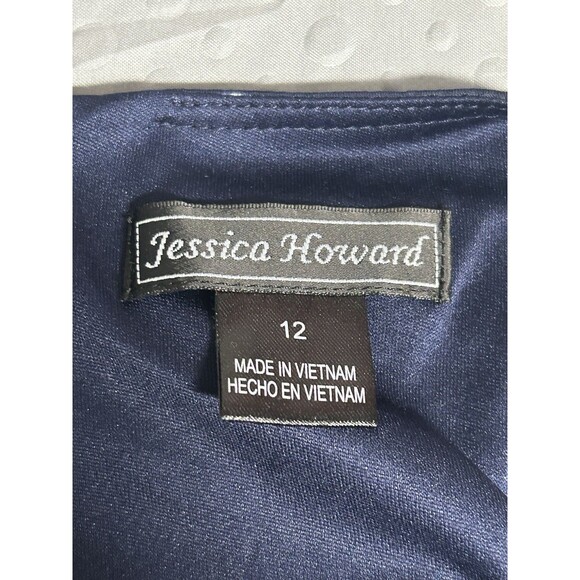 Jessica Howard Dress, Polka Dot, Size 12 Ruched Detail. Excellent Condition! - Picture 7 of 7